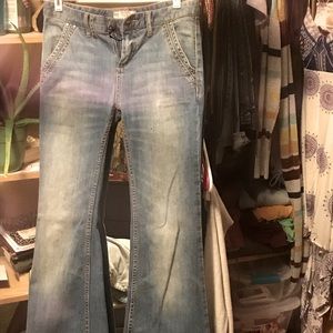 Stretchy free people flare jeans
